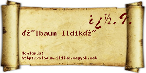 Ölbaum Ildikó névjegykártya